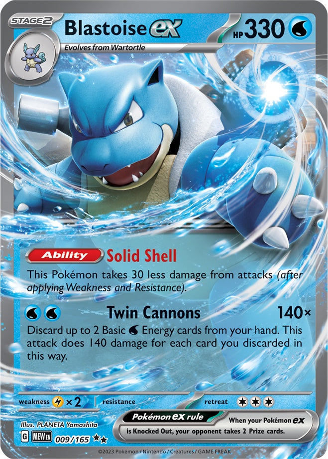 Blastoise ex (009/165) (Jumbo Card) [Scarlet & Violet: Obsidian Flames] | Game Haven TX