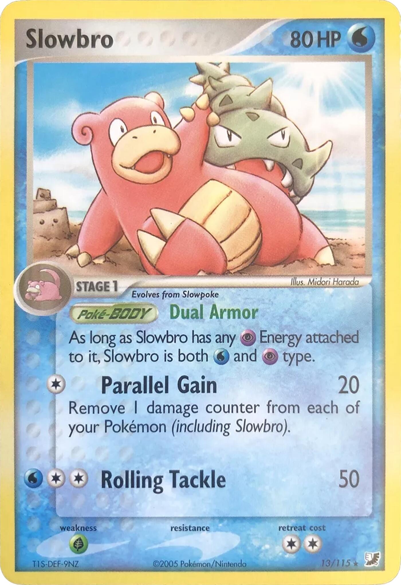 Slowbro (13/115) (Theme Deck Exclusives) [EX: Unseen Forces] | Game Haven TX