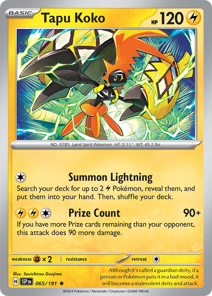 Tapu Koko (065/191) (Theme Deck Exclusive) [Scarlet & Violet: Surging Sparks] | Game Haven TX