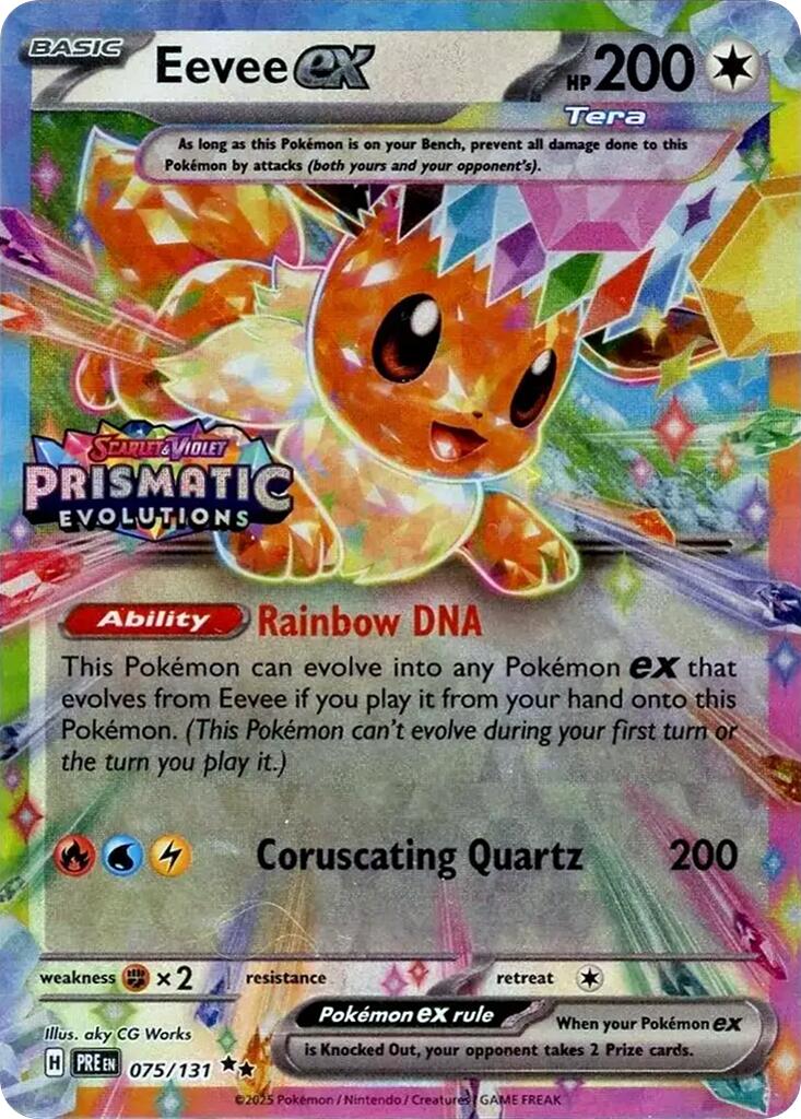 Eevee ex (075/131) (Prismatic Evolutions Stamp) [Scarlet & Violet: Prismatic Evolutions] | Game Haven TX