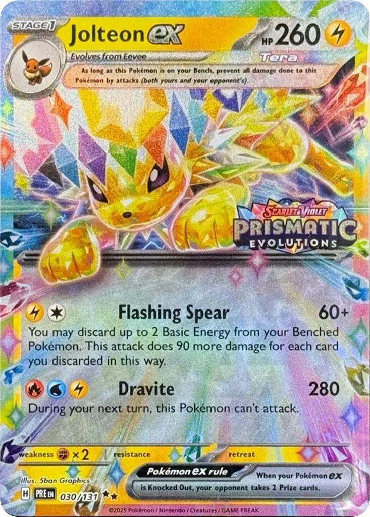 Jolteon ex (030/131) (Prismatic Evolutions Stamp) [Scarlet & Violet: Prismatic Evolutions] | Game Haven TX