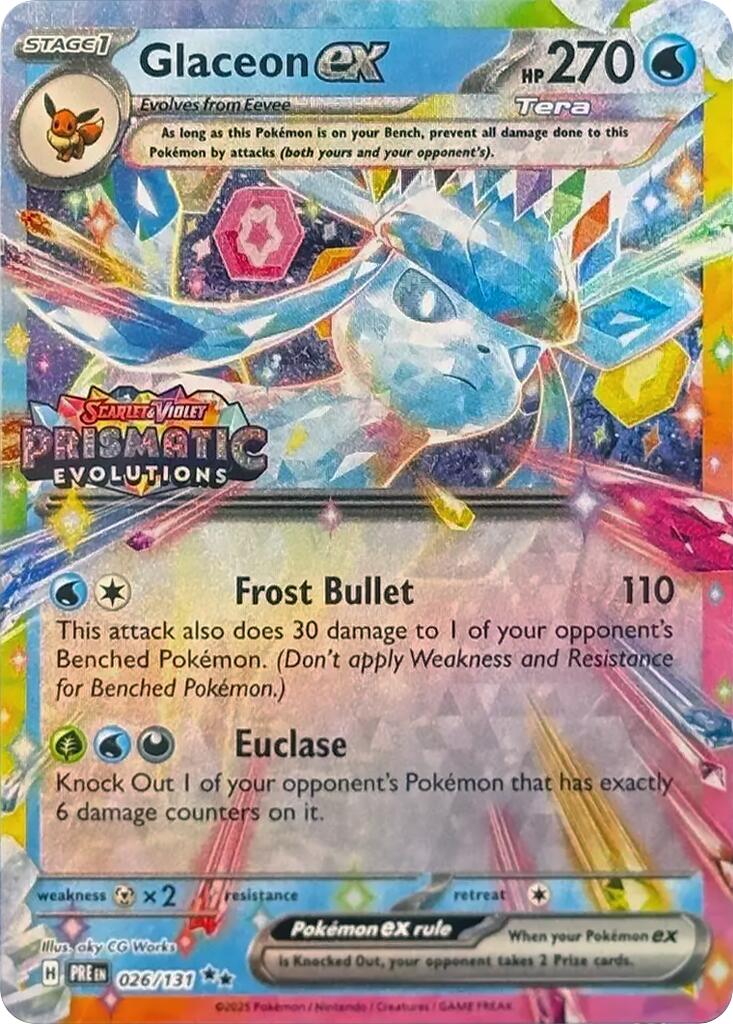 Glaceon ex (026/131) (Prismatic Evolutions Stamp) [Scarlet & Violet: Prismatic Evolutions] | Game Haven TX