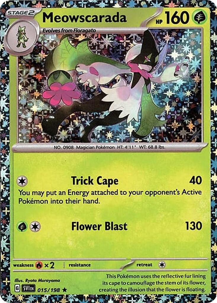 Meowscarada (015/198) (Sparkle Holo) [Miscellaneous Cards] | Game Haven TX