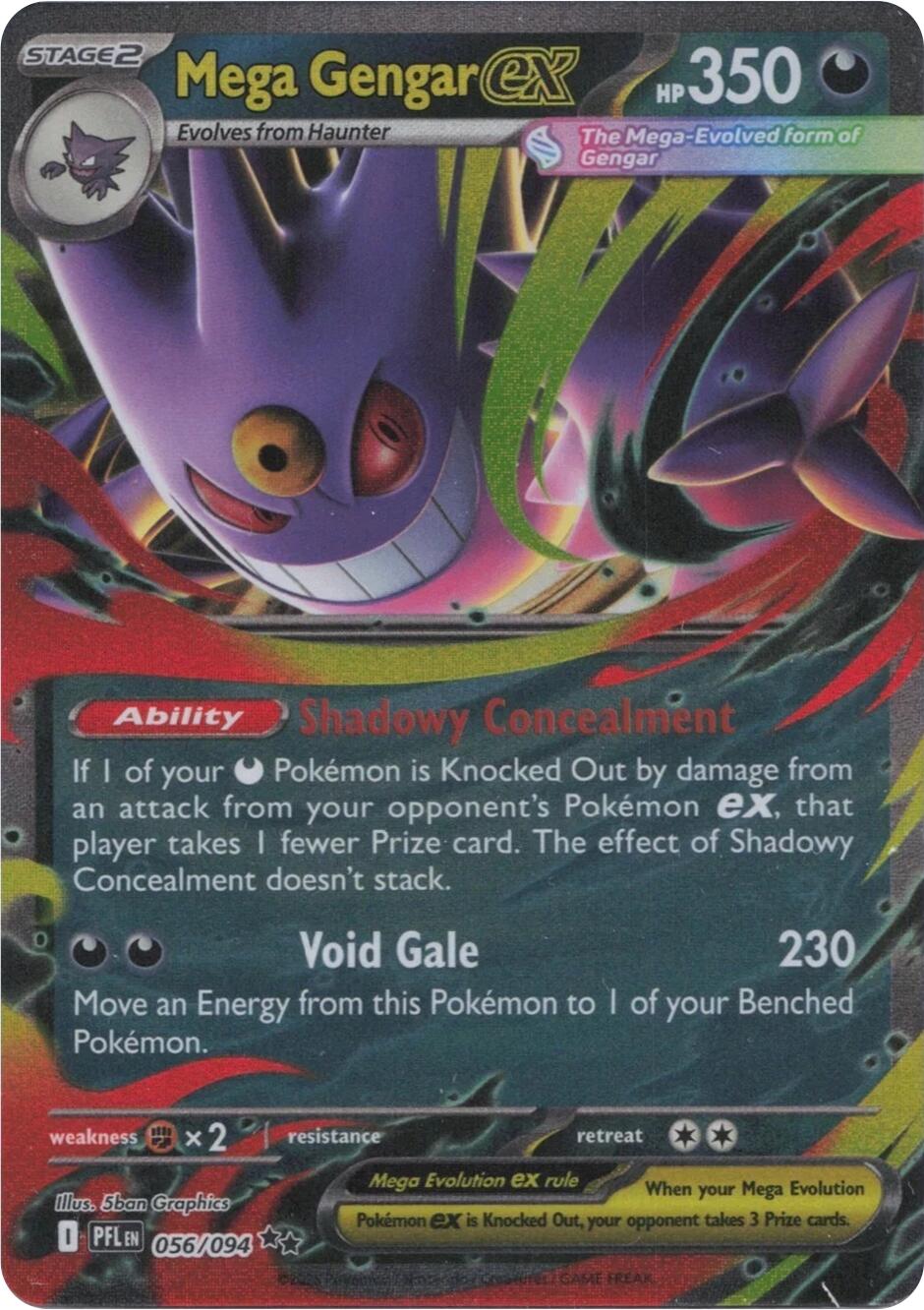 Mega Gengar ex (056/094) [Mega Evolution: Phantasmal Flames] | Game Haven TX