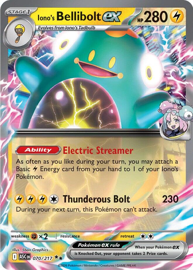 Iono's Bellibolt ex (070/217) [Mega Evolution: Ascended Heroes] | Game Haven TX