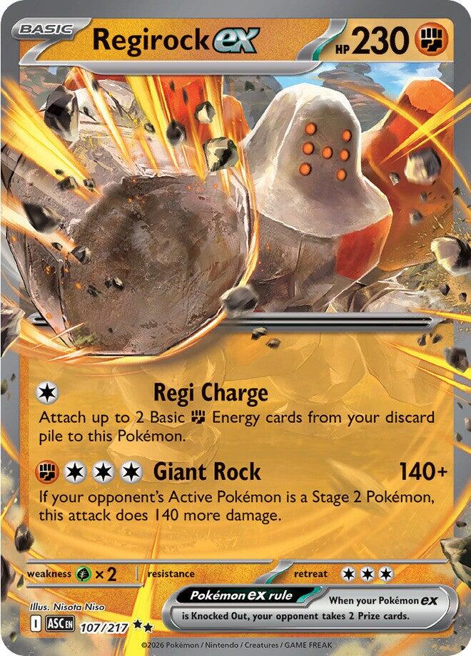Regirock ex (107/217) [Mega Evolution: Ascended Heroes] | Game Haven TX