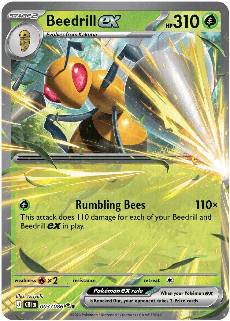 Beedrill ex (003/086) [Mega Evolution: Chaos Rising] | Game Haven TX