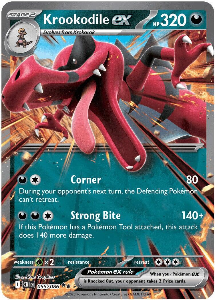 Krookodile ex (055/086) [Mega Evolution: Chaos Rising] | Game Haven TX
