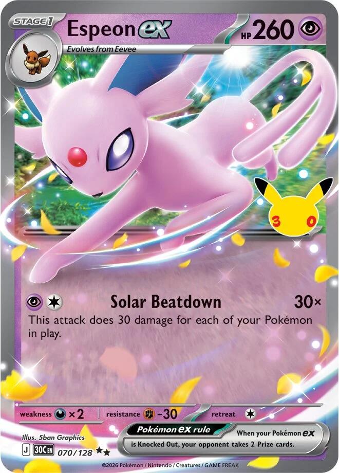 Espeon ex (070/128) [Mega Evolution: 30th Celebration] | Game Haven TX