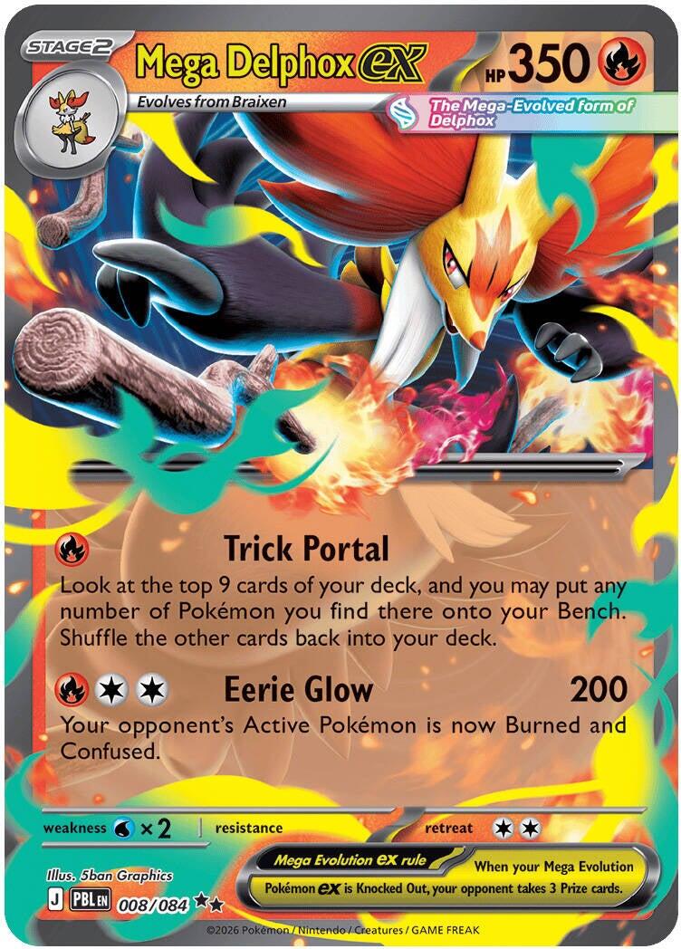 Mega Delphox ex (008/084) [Mega Evolution: Pitch Black] | Game Haven TX