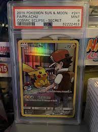 pikachu (241/236) (Sun & Moon Psa Mint 9 | Game Haven TX