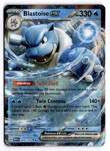 Blastoise ex (009/165) JPN [NM] | Game Haven TX