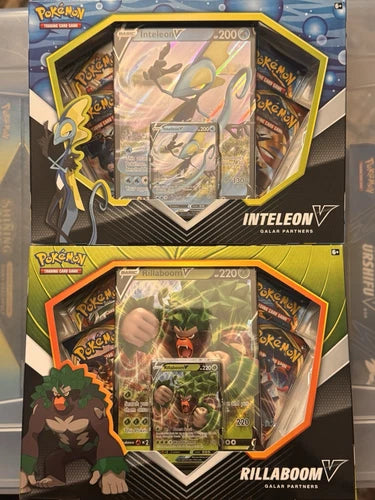Pokémon Rillaboom V And Inteleon V Collection Boxes With Cosmic And Evolutions!! | Game Haven TX