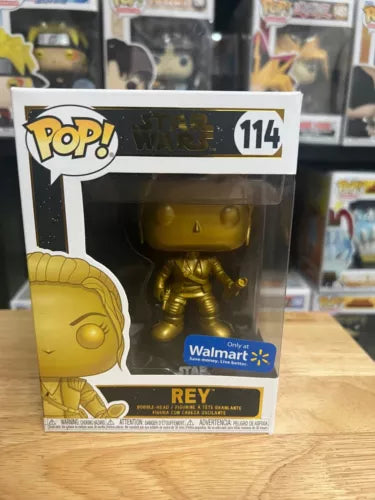 VAULTED EXCLUSIVE Golden Rey Funko Pop #114 Star Wars Bobblehead Movies | Game Haven TX