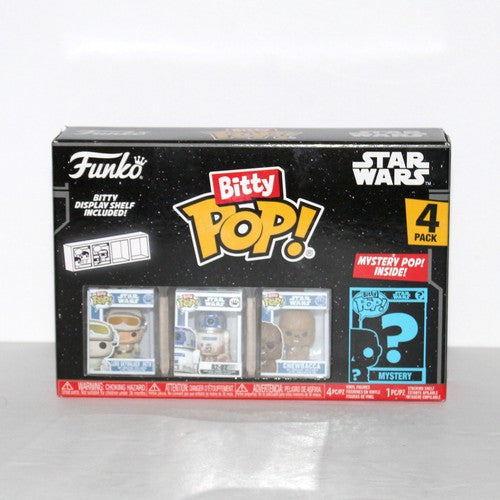 Funko Star Wars Bitty Pop 4 pack figurine R2-D2 Chewbacca Luke Skywalker Hoth | Game Haven TX