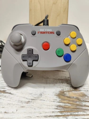 Gray Retro Fighters Brawler 64 Wired USB Controller | Game Haven TX