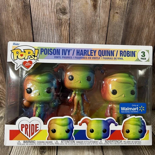 Funko Pop! Heroes: DC Comics - Pride 3 Pack Poison Ivy/Harley Quinn/Robin | Game Haven TX
