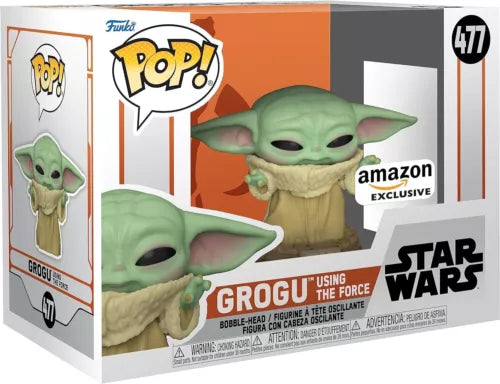 Funko Pop!#477 Star Wars: Grogu Using the Force Bobble-Head Figure (Amazon Excl) | Game Haven TX