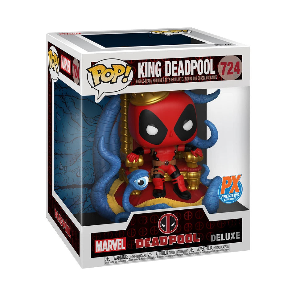 Funko Pop! Deluxe Marvel Heroes King Deadpool on Throne 724 | Game Haven TX
