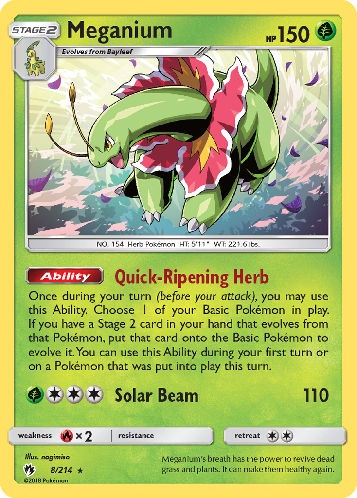 Meganium (8/214) [Sun & Moon: Lost Thunder] | Game Haven TX