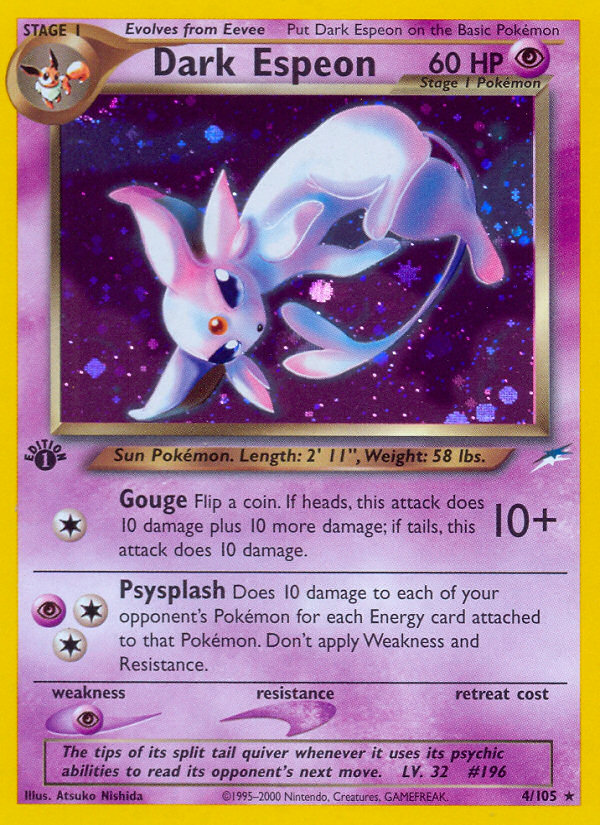 Dark Espeon (4/105) [Neo Destiny 1st Edition] | Game Haven TX