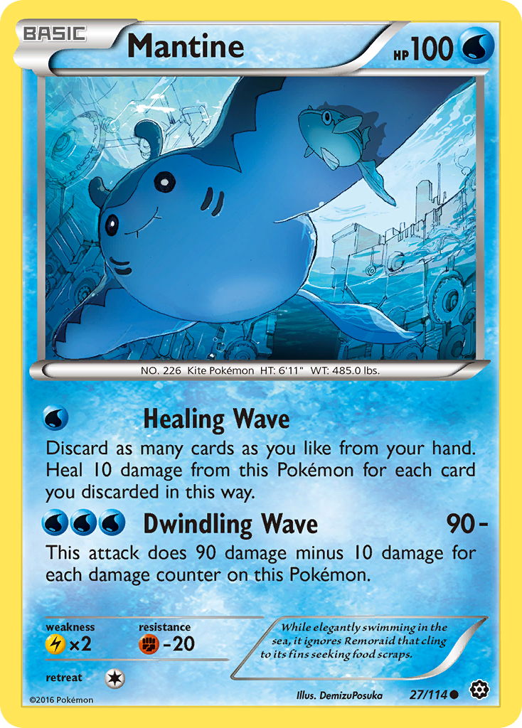 Mantine (27/114) [XY: Steam Siege] | Game Haven TX