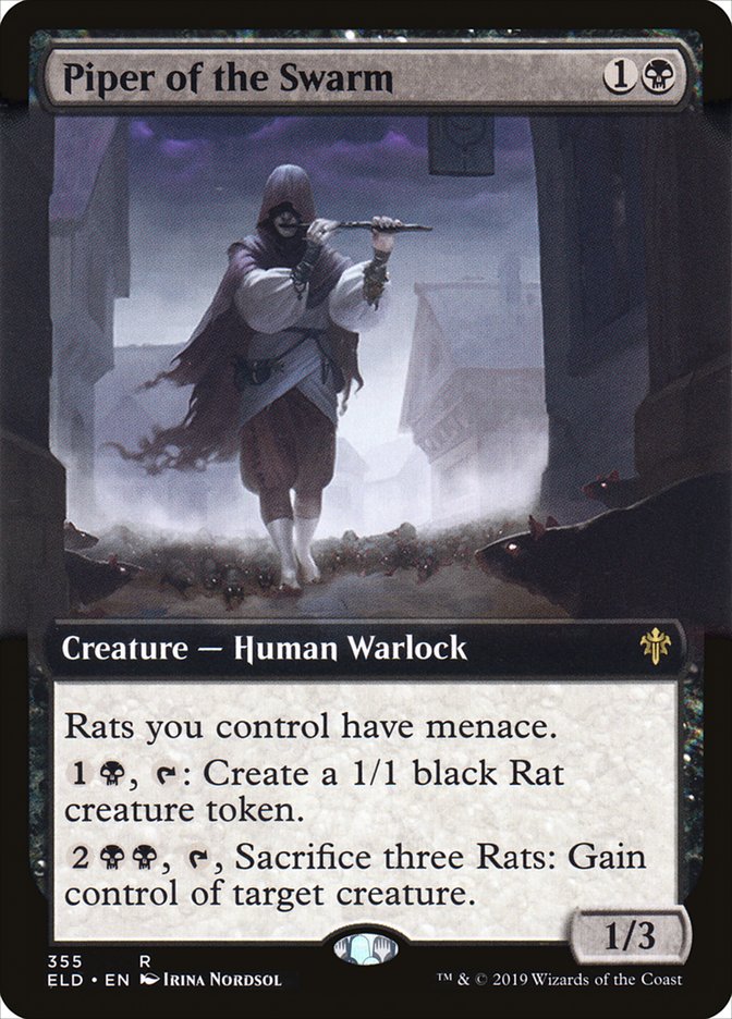 Piper of the Swarm (Extended Art) [Throne of Eldraine] | Game Haven TX