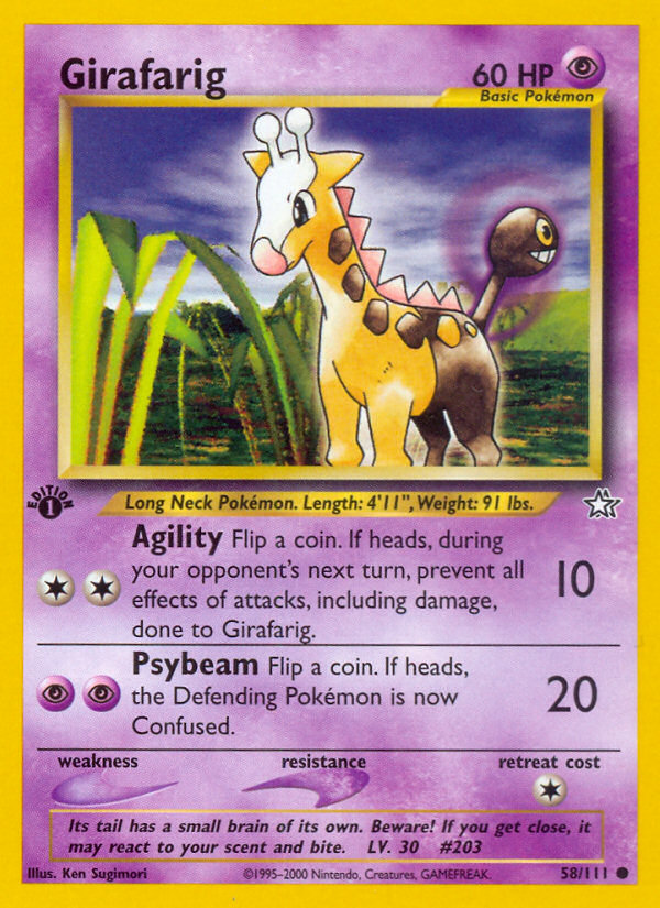 Girafarig (58/111) [Neo Genesis 1st Edition] | Game Haven TX