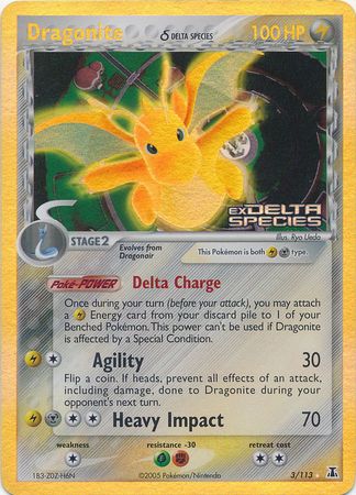 Dragonite (3/113) (Delta Species) (Stamped) [EX: Delta Species] | Game Haven TX
