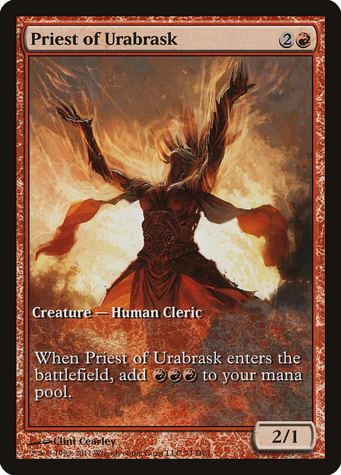 Priest of Urabrask [New Phyrexia Promos] | Game Haven TX