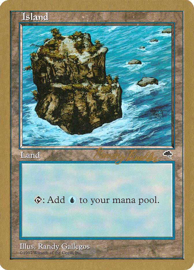 Island (rb335) (Randy Buehler) [World Championship Decks 1998] | Game Haven TX