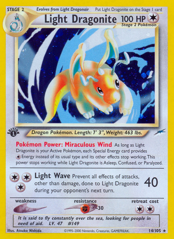 Light Dragonite (14/105) [Neo Destiny 1st Edition] | Game Haven TX