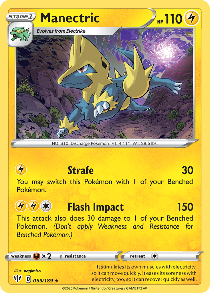 Manectric (059/189) [Sword & Shield: Darkness Ablaze] | Game Haven TX