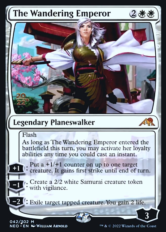 The Wandering Emperor [Kamigawa: Neon Dynasty Prerelease Promos] | Game Haven TX