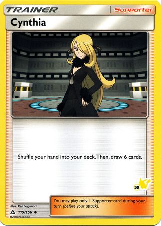 Cynthia (119/156) (Pikachu Stamp #59) [Battle Academy 2020] | Game Haven TX