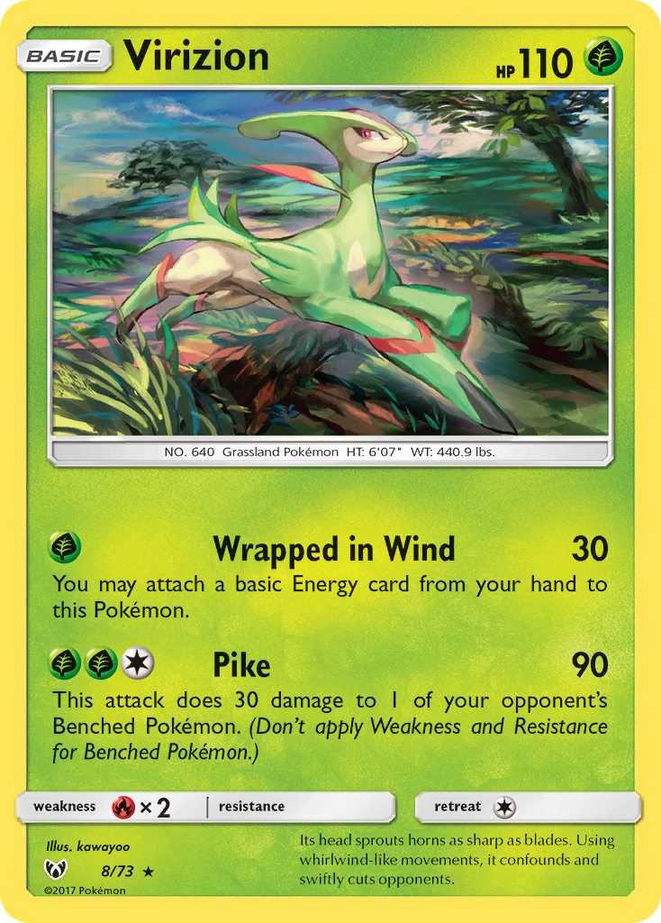Virizion (8/73) [Sun & Moon: Shining Legends] | Game Haven TX