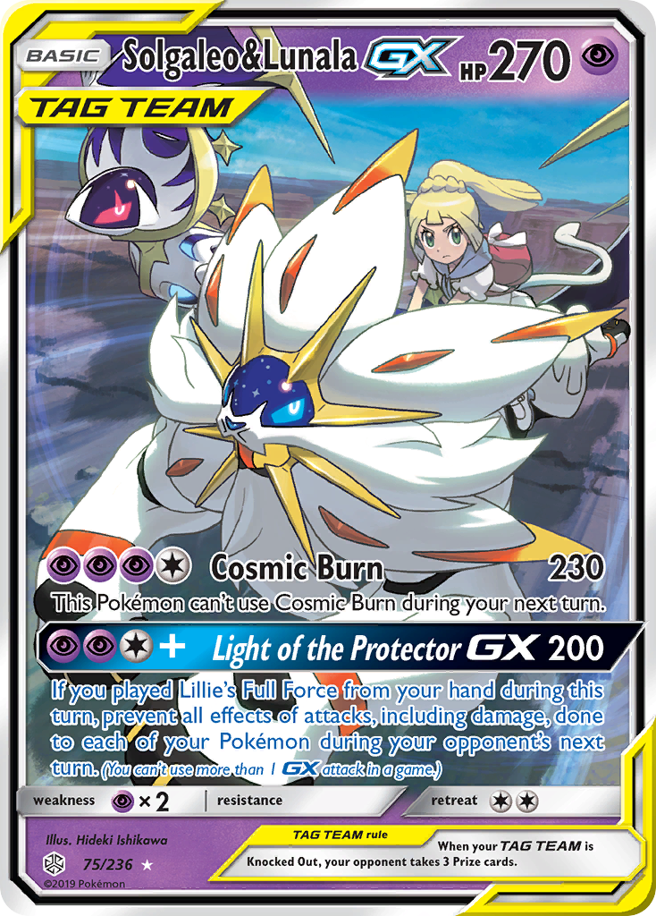Solgaleo & Lunala GX (75/236) [Sun & Moon: Cosmic Eclipse] | Game Haven TX