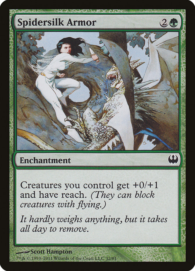 Spidersilk Armor [Duel Decks: Knights vs. Dragons] | Game Haven TX