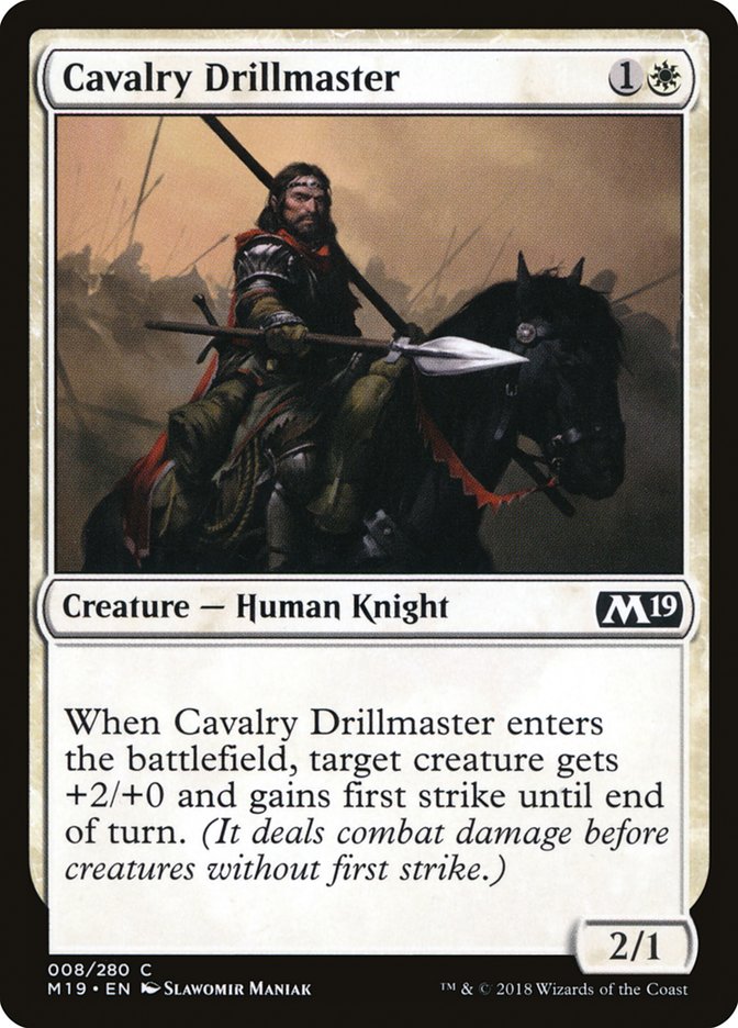 Cavalry Drillmaster [Core Set 2019] | Game Haven TX