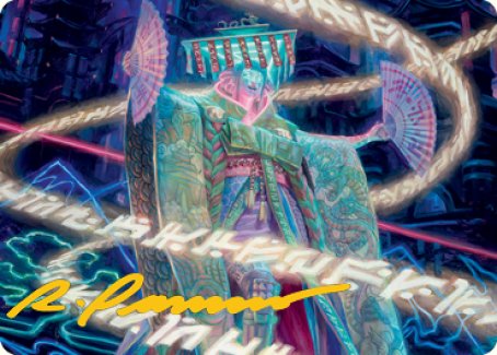 Satsuki, the Living Lore Art Card (Gold-Stamped Signature) [Kamigawa: Neon Dynasty Art Series] | Game Haven TX