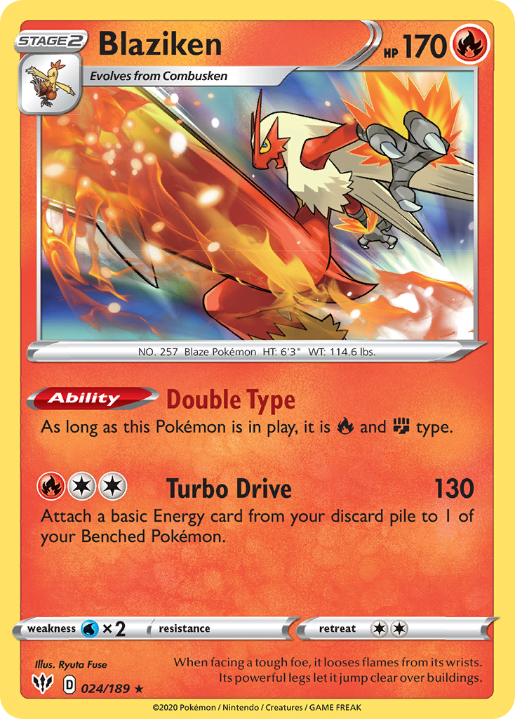 Blaziken (024/189) [Sword & Shield: Darkness Ablaze] | Game Haven TX