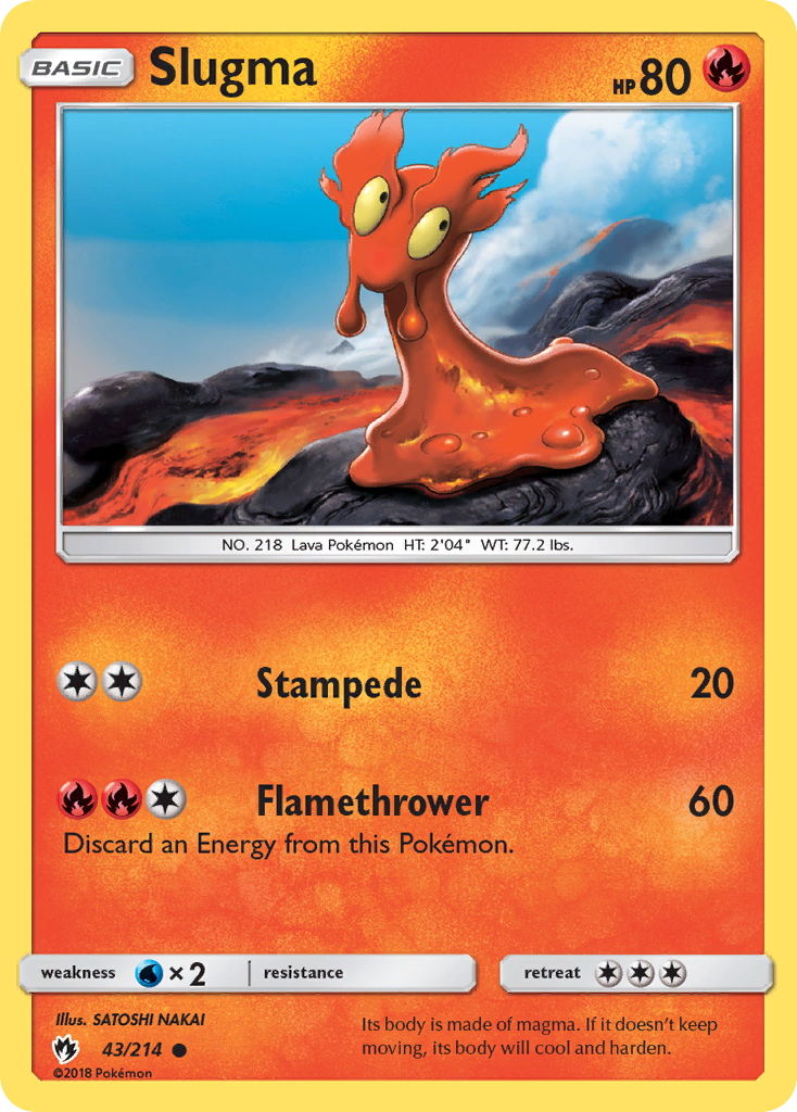 Slugma (43/214) [Sun & Moon: Lost Thunder] | Game Haven TX