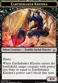 Earthshaker Khenra // Cat Double-sided Token [Hour of Devastation Tokens] | Game Haven TX