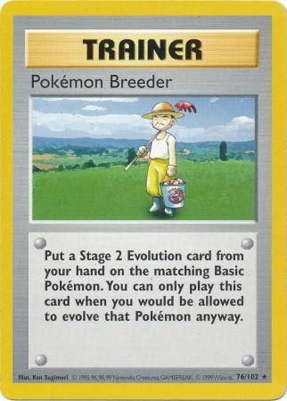 Pokemon Breeder (76/102) [Base Set Shadowless Unlimited] | Game Haven TX