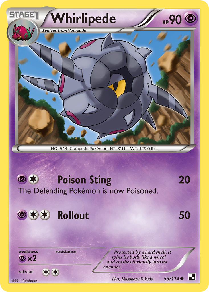 Whirlipede (53/114) [Black & White: Base Set] | Game Haven TX