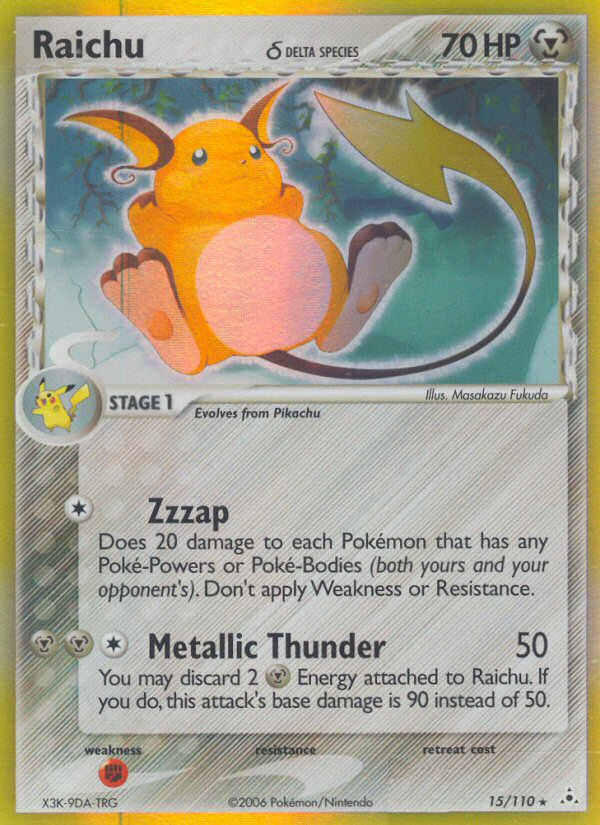 Raichu (15/110) (Delta Species) [EX: Holon Phantoms] | Game Haven TX