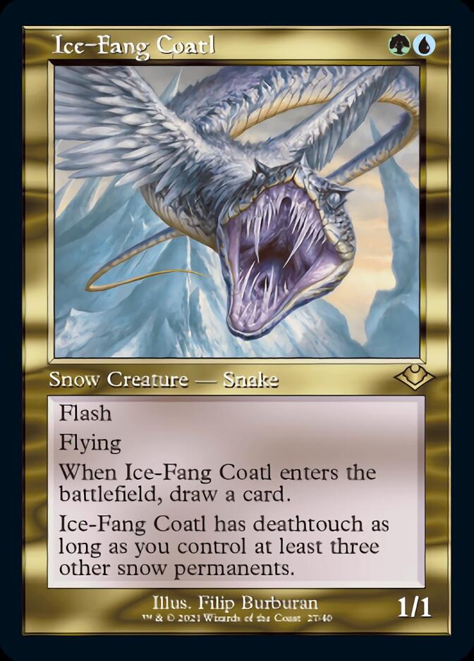 Ice-Fang Coatl (Retro Etched Foil) [Modern Horizons 2] | Game Haven TX
