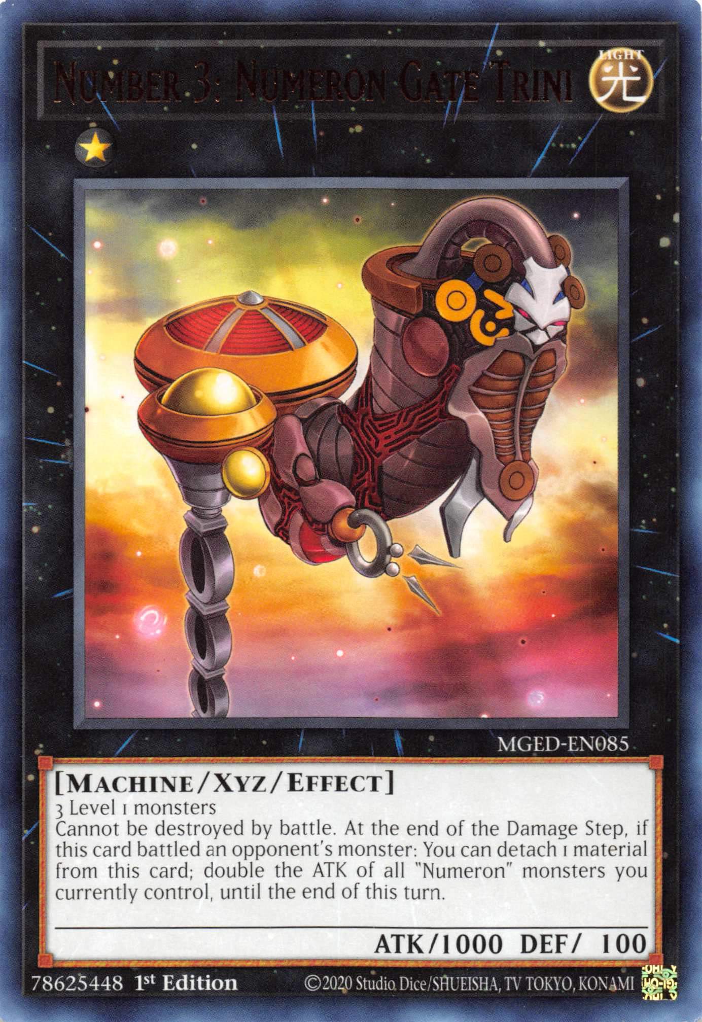 Number 3: Numeron Gate Trini [MGED-EN085] Rare | Game Haven TX