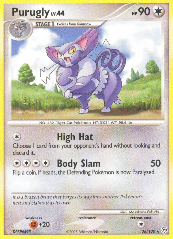 Purugly (36/130) [Diamond & Pearl: Base Set] | Game Haven TX