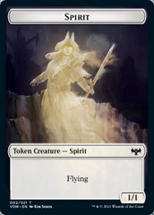 Spirit (001) // Spirit (002) Double-sided Token [Innistrad: Crimson Vow Commander Tokens] | Game Haven TX